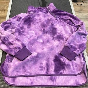 GreenTea Women’s Fleece Pullover Tie Die Size XL